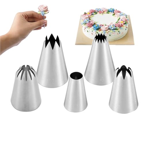 Opiniones de Duya los más solicitados. 47 Ll 5 uds puntas de glaseado para decoración de pasteles, decoración de cupcakes, boquillas de manga pastelera de acero inoxidable, puntas de repostería, puntas de glaseado para...
