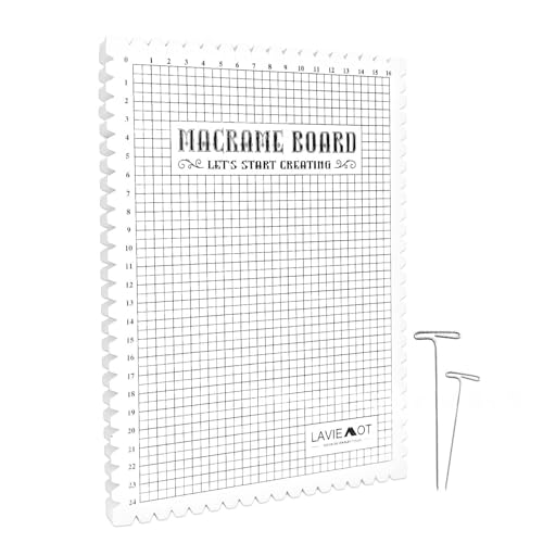 LERONO Planche à tresser en macramé 185 x 265 mm pour bracelet macramé fait main avec aiguille