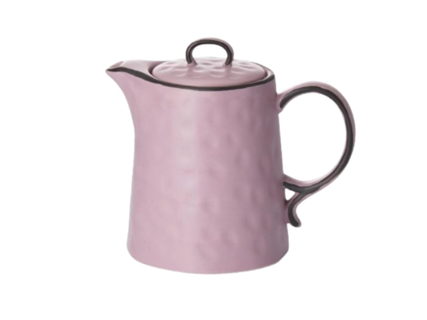 Teemando Caraffa Nilla con 2 tazze, gres porcellanato, lavanda, 0,9 l, design in rilievo, lavabile in lavastoviglie, set da 3 pezzi