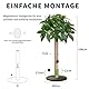 Meowoou Kratzsäule, 84 cm Kratzstamm, Ausgewachsene Katzen und Kätzchen, Hoher Kratzbaum mit Sisalseil, Niedlicher Katzenkratzbaum mit Spielball