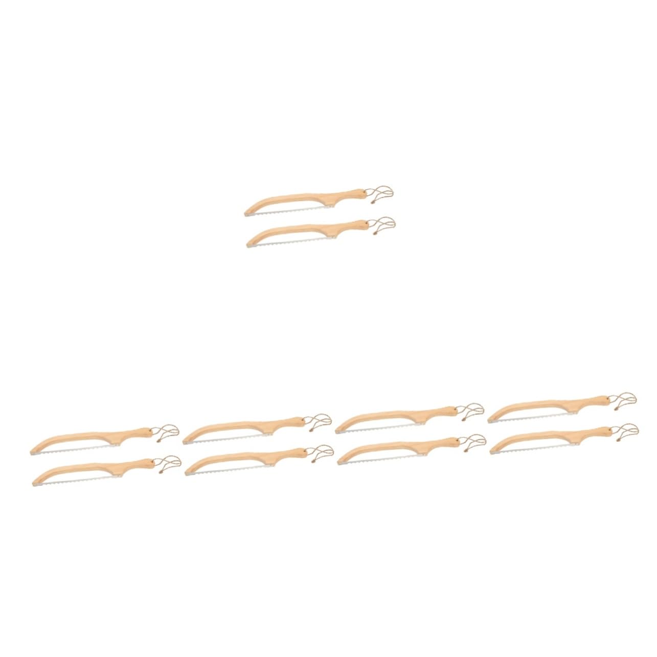 OUNONA 10pièces Couteau à Trancher Le Acier Inoxydable Lot De Outils De Découpe Pour Et Toast Avec Poignée Bois Ergonomique Pour Boulangerie Cuisine Commerciale