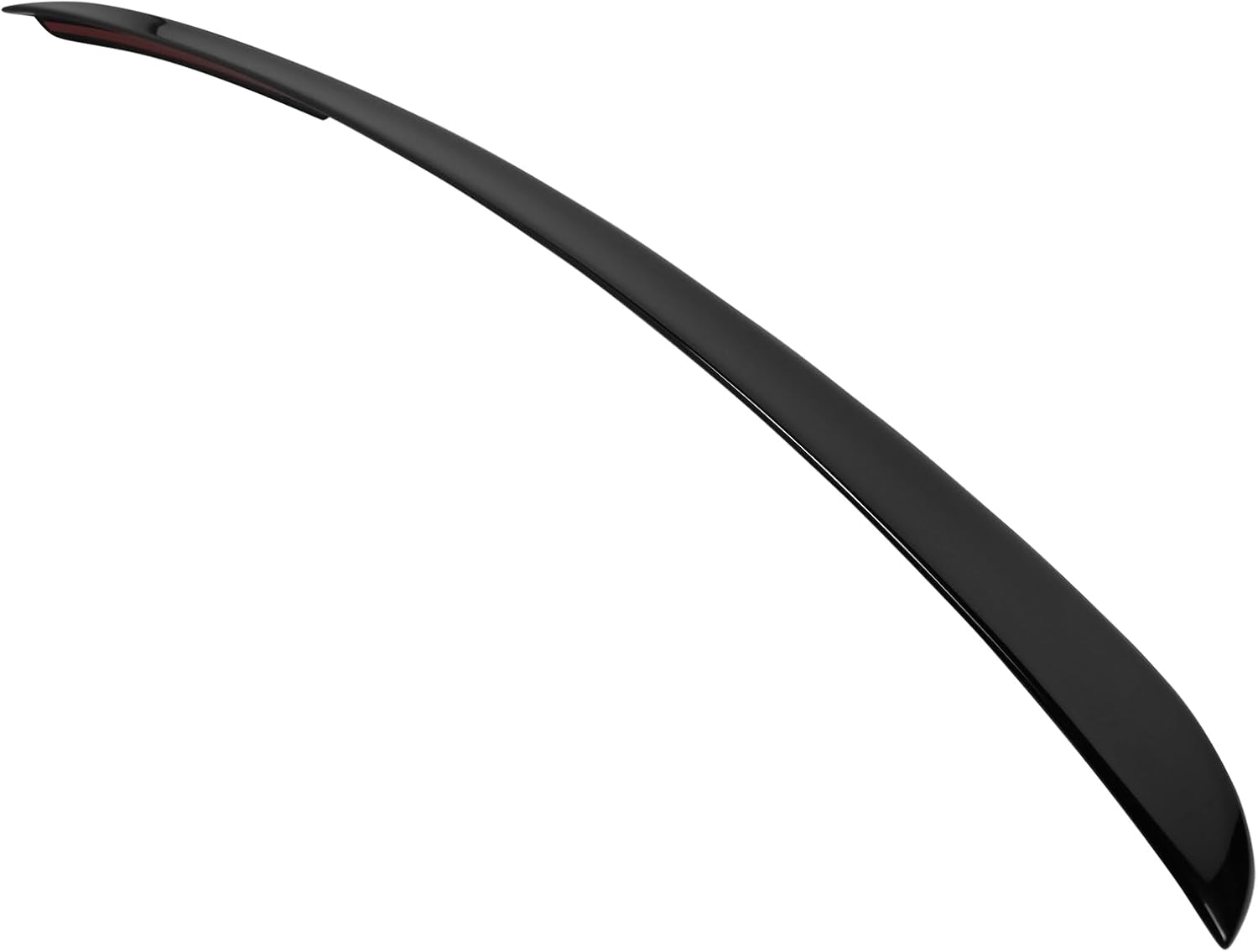 IKON MOTORSPORTS, Trunk Spoiler Compatible with 2003-2009 Mercedes-Benz E-Class W211 Sedan 4-Door, AMG Style Painted #040 Black ABS Plastic Rear Trunk Lid Spoiler Wing Lip