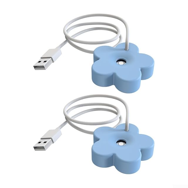 Small Flower Humidifier for Desktop Portable USB Powered Humidifier with For Nano Fine Mist and Silent Operation 8-Hour