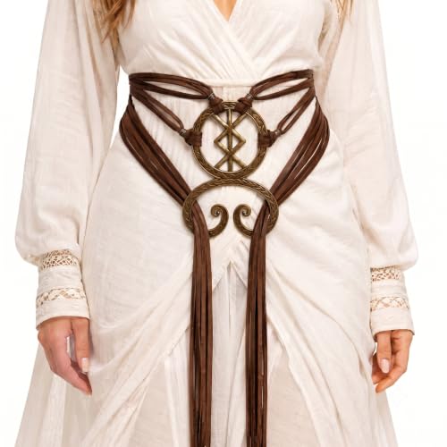 Raekoze Renaissance Belts for Women, Viking Costume Women Troll Cross by Raekoze - Used condition - US$12.94