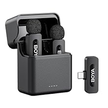 36 Hours of All-Day Power: With a 95mAh battery and energy-efficient chip, the transmitter of microphone wireless lasts up to 9 hours per charge. The charging case extends total battery life to 36 hours, ensuring seamless recording for long shoots. P...