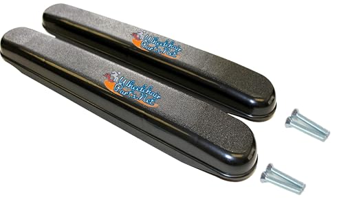 Wheelchair ARMPADS (Armrest) for Wheelchairs, Hard Plastic Cover. NO Foam Padding (14")