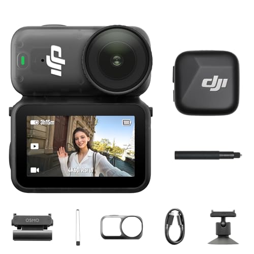 Image of DJI Osmo Nano Vlog Combo (128GB), 4K Wearable Camera, Mic Mini TX Black | Includes DJI Mic Mini TX Black | 4K /60fps & 143 Wide FOV | Hands-Free POV Recording | Magnetic Wearable Design