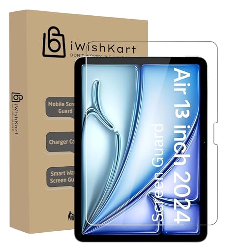 Image of compatible with Apple iPad Air 13 Inch M2 2024 6th Gen Generation Tempered Glass Screen Protector Guard Full Screen Coverage with Easy Installation kit | Anti-Scratch & Smudge Proof| i pad 13 inch