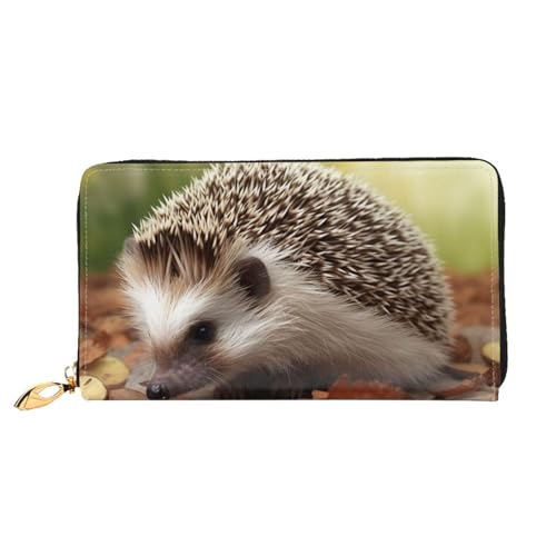 hedgehog Women's Wallet Large Capacity Credit Card Holder Zip Phone Clutch Ladies Travel Purse