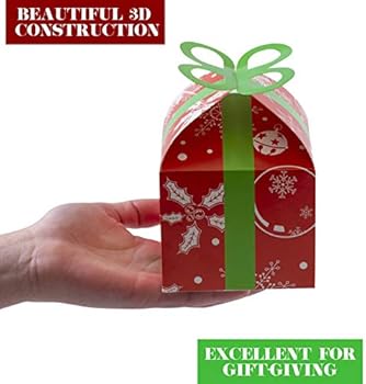 3d christmas gift boxes with bow party favor & goody bolsas & paper goody bolsas