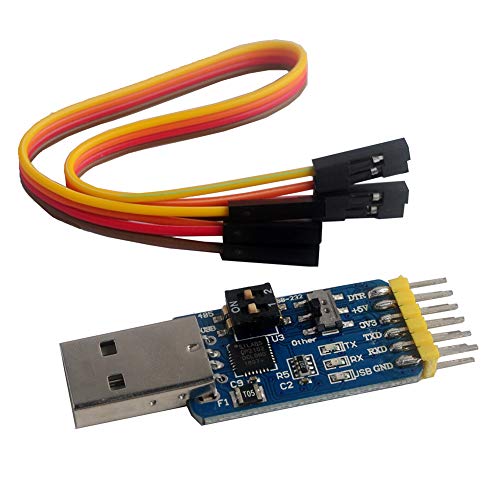 CP2102 USB to TTL Serial Adapter Module 6 in 1 USB to TTL 485 232,TTL to 232 485,RS232 to 485 + 4Pin Dupont Cable Jumper Wire Female to Female for Nextion Display Beitian GPS Arduino Windows DIYmal