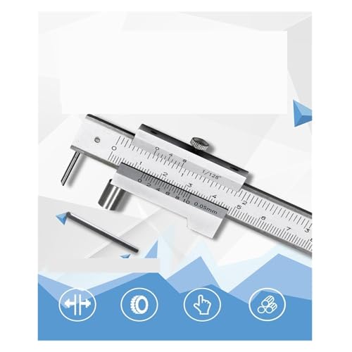 Aguja trazador carburo 0-200mm con calibrador para marcar 2