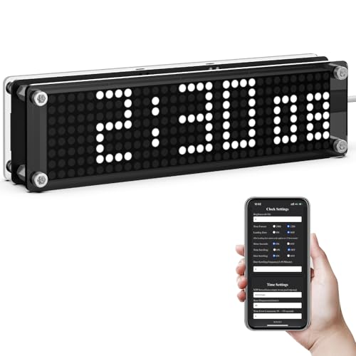 NPHMbM WiFi Clock with NTP Sync, LED Table Clock WiFi