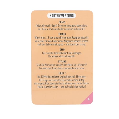 Depesche 12394 TOPModel - Quartett Kartenspiel mit Model Motiven, 32 bunte Spielkarten und Spielanleitung, für 2 bis 3 Spieler