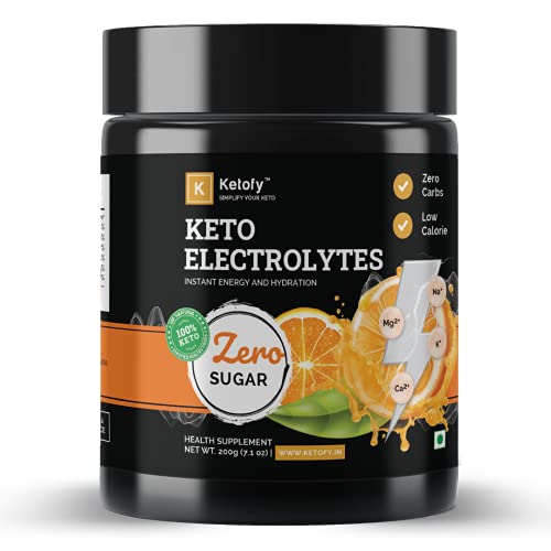 Ketofy – Keto Electrolytes (200g) | Sugar Free electrolytes for Optimal Hydration | Energy Drink | Orange Flavour | Workout for Men and Women Ketofy – Keto Electrolytes (200g) | Sugar Free electrolytes for Optimal Hydration | Energy Drink | Orange Flavour | Workout for Men and Women