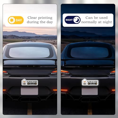 Image of 4Pcs Novice Driver Car Stickers, Beginner Magnet for Car Student Driver Sign, Lovely New Driver Sticker for Keeping a Safe Distance on the Road Supplies