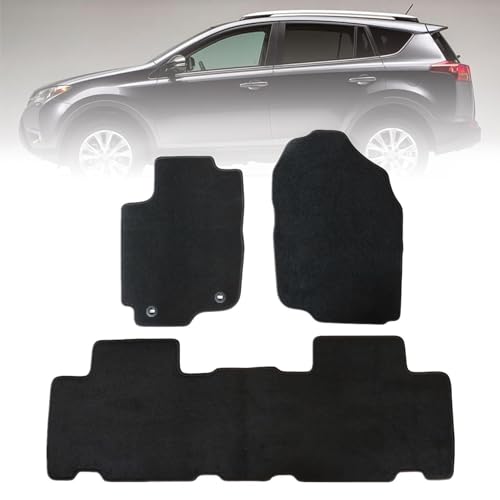 Tapis de sol avant arrière velours noir rechange Toyota RAV4 2013-2018