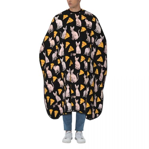Men Sphynx Cat Taco Salon Cape, Extra Large Haircut Apron