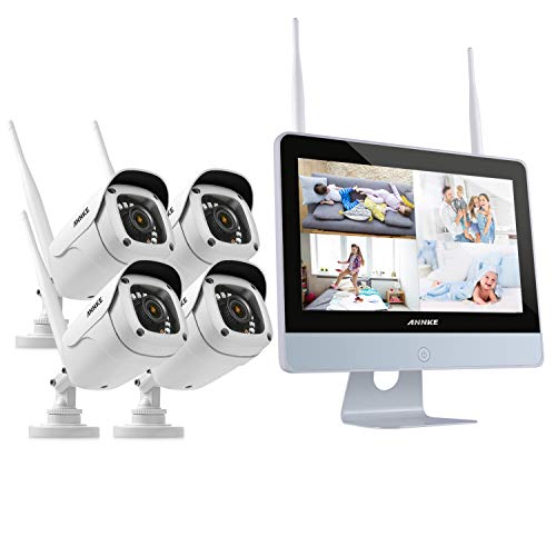 ANNKE 4CH 1080P FHD WiFi Wireless CCTV Camera System with...