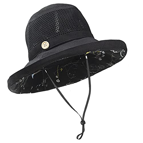 Sombrero de verano ancho para mujer con protección UV miniatura 5