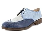 hispanitas sandalen 2019 Sole: 100% Vulcanize rubber Hispanitas Damen Halbschuhe Schnürer CHV09924 Londres blau-weiß (Jeans-Panna-nube) Glattleder EU 39