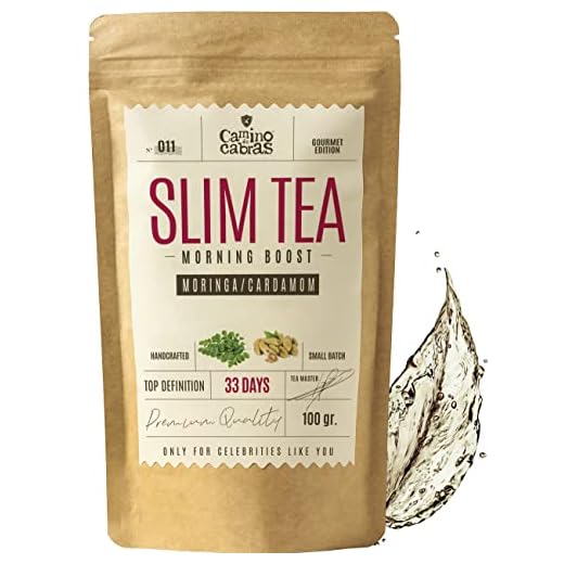 SLIM TEA Morning Boost | Té Drenante y Diurético Quemagrasas Abdominal | Detox Adelgazante Potente | Te Verde, Moringa, Jengibre, Cola de Caballo, Diente de Leon, Cardamomo | Antioxidante Natural 100g