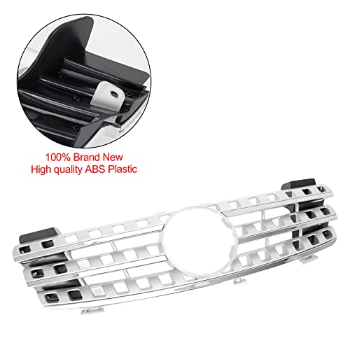 Parrilla de parachoques delantero Mercedes W164 clase ML 2005-2008 cromada 6