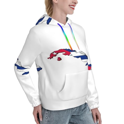 Sweat à capuche Cuba femme pull extensible confortable contre le froid