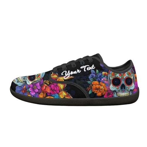 Customized Skull Walking Barefoot Shoes Slip On Business Flats Work Loafers Sneakers for Women Men2