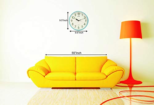 Image of Rhythm Glow In The Dark Analog Wall Clock[24.0X24.0X4.5Cm]