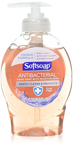 Softsoap Antibacterial Liquid Hand Soap, with Moisturizers, 5.5 Oz. Pump (Pack of 3) (Crisp Clean)