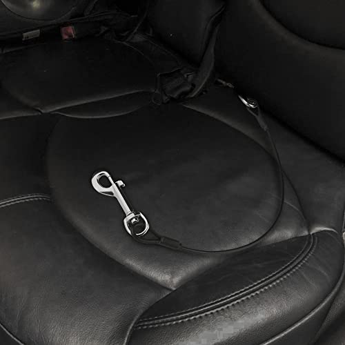 Yucool Auto-Sicherheitsgurt, kaufest, für kleine, mittelgroße und große Hunde, silberfarben