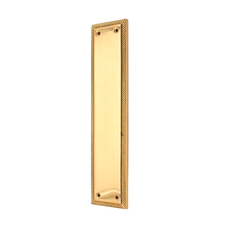 Infinity Decor Piastra protettiva per porta, in ottone lucido, stile georgiano, 300 x 75 mm, per porte interne ed esterne