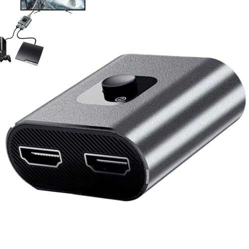 Nadsrpn Divisor HDTV, conector de salida 2 en 1, adaptador HDTV Plug and Play, para PC, portátil, monitor, TV, hogar, trabajo, estudio, aula, sala de control, videoconferencia, transmisión