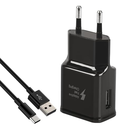 Ladekabel USB C 2m Für Samsung Galaxy A53 A52 A34 A33 S22 S21 S20FE S10 S9 S8, A14 A13 5g M54 M53 M34 M33 Z Flip3, 15w USB Ladegerät Stecker mit USB Typ-C Schnell Ladekabel