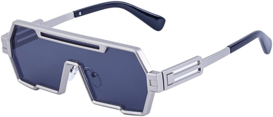 Steampunk Sunglasses For Men One-Piece Punk Sun Glasses for Women Luxury Vintage Oversized Square Eyewear Big Frame Shade