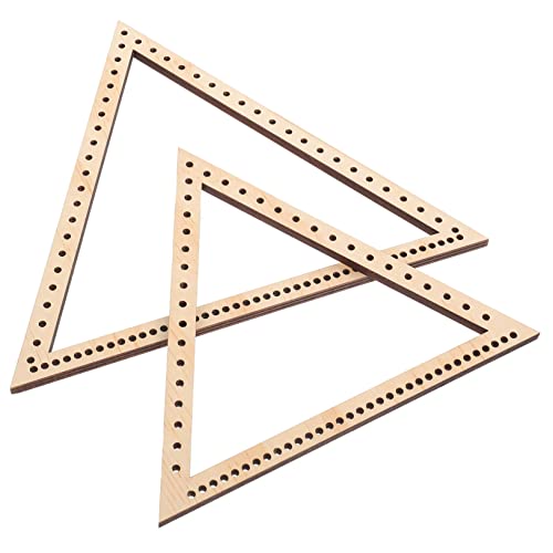 Corhad 2Pcs Tapestry Weaving Tools Braid Tool Knitting Loom Woven Tapestry Weaving Loom Frame Tapestry Wooden Weaving Loom Frame Tapestry Knitting Tool Dream Catcher Diy Tool Triangle #TOP10