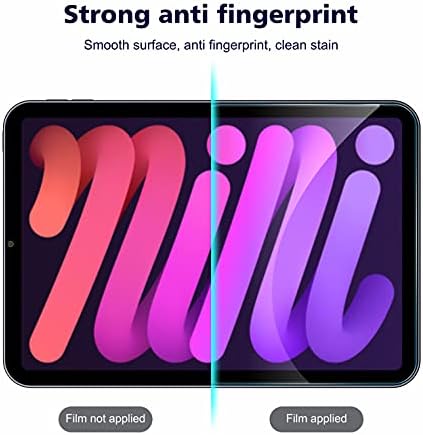 doeboe Screen Protector for iPad Mini 6, [2 Packs] Tempered Glass 9H Hardness Protector for iPad Mini 6th Generation 2021, with Auto Exhaust Function, Bubble Free, Anti Scratch