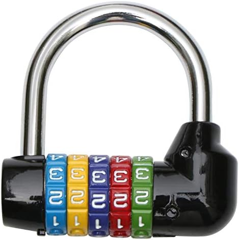 TRIXES 5-Number Combination Padlock Black