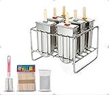 4.Featured mit Edelstahlformhalterbasis, kann Eis am Stiel sicher darauf gelegt werden, bequem mit Freunden Ihren selbst gemachtes Eis am Stiel zu nehmen und teilen.