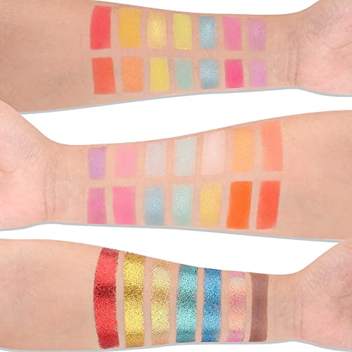 Faeyli 35 Colors Eye Shadow Palette Colourful Eyeshadow Palette Pallet ，High Pigmented Matte Glitter Long Lasting Makeup Pallet #TOP2
