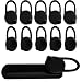 Replacement Silicone Ear Bud Gel Tips Cover Pads 10 PCS for Bluetooth in-Ear Headset Earpiece - Black