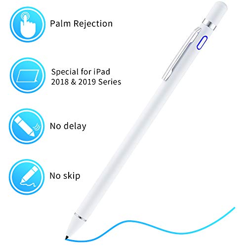 Active Stylus for iPad Pen with Palm Rejection, Compatible Apple 2nd Gen Pencil