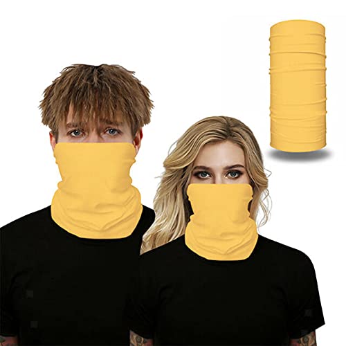 PrimeBox Brand Bandana Multi Wear Headband Face Mask Cover for Dust Protection, for Bike Riding & Outdoor activity Yellow