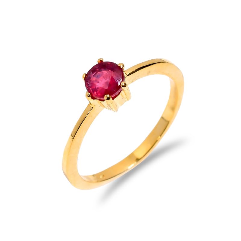 Bague de fiançailles rubis en argent 925, le cadeau romantique idéal
