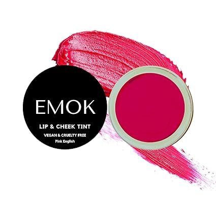 EMOK Must Have Everyday Lip & Cheek Tint, Hint of Pink English | 8gm | Pink English-Lip And Cheek Tint | Lip Stain (Pink English)