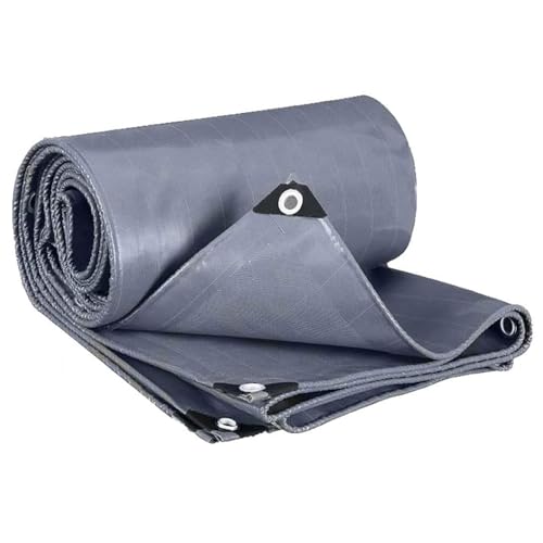 Lona Impermeable Exterior 190 x 310 cm Reforzada Argollas Antidesgarro Protección UV Lona Impermeable y Resistente para Jardín, Techo y Construcción, Gris