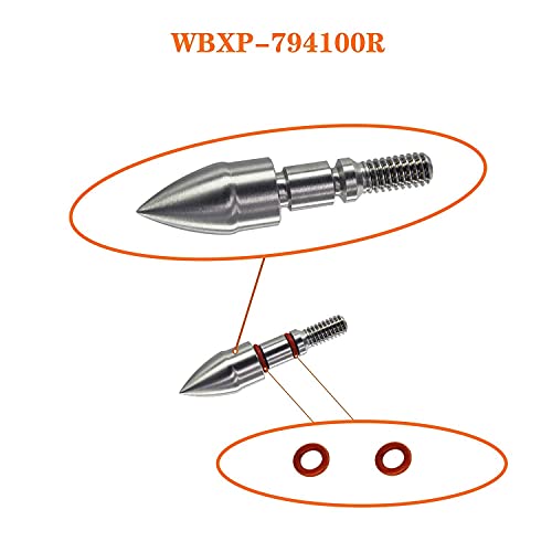 Wisdom 100 Grains Arrow Field Points 5/16 Inch 7.94Mm Stainless Steel Bullet Point Archery Tip For Bow Hunting Target Practice Inserts 1 Dozen 12 Pcs #TOP2