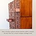 16-Drawer Wooden Storage Box (19.6”x6.89”x19.6”) VIntage Filing Cabinet in Walnut Wood - 16-Slot Wooden Desk Drawer Unit w/Label Holders & Handles - Multi Level Countertop Drawer Organizer