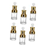 GALPADA 6pcs Essential Oil Dropper Bottles Empty Perfume Glass Bottles Dispenser Refillable for Travel Beauty
